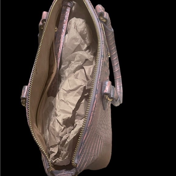 Brahmin Large Duxbury Satchel Bag, frosted Lilac Melbourne πΉ - Picture 9 of 9